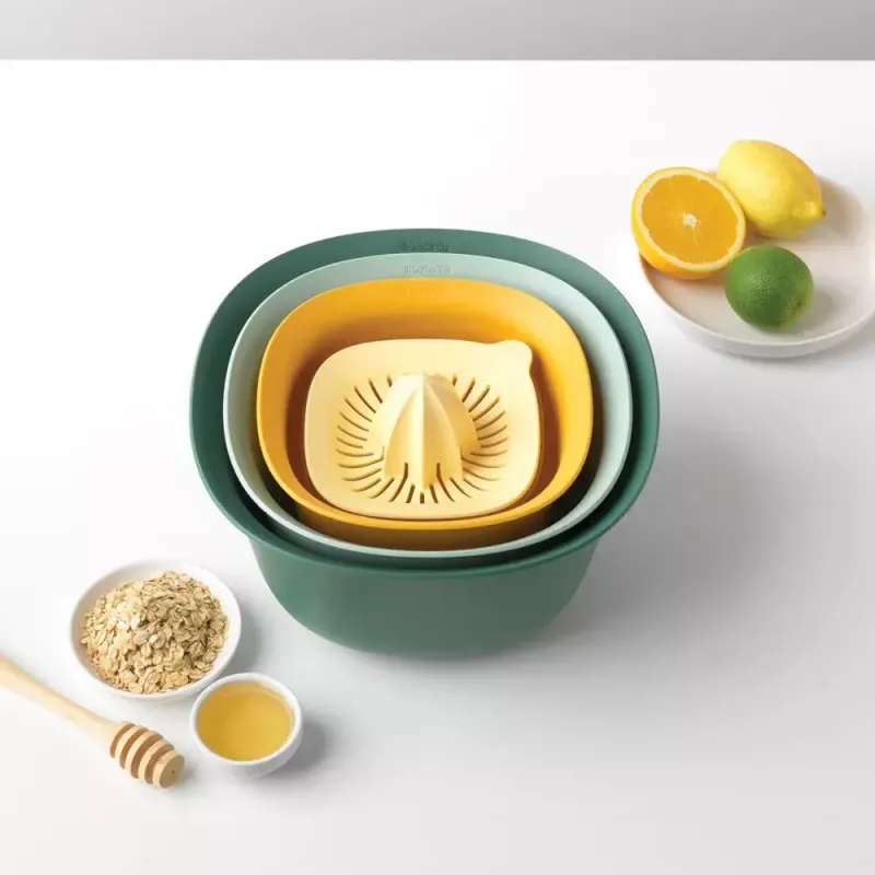 Rinkinys Brabantia Tasty+ Stackable 3.2 L mėlyna žalia geltona