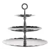 Alessi Dressed MW52/3 apvalus trijų pakopų stovas tortams iš nerūdijančio plieno 350 mm