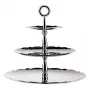 Alessi Dressed MW52/3 apvalus trijų pakopų stovas tortams iš nerūdijančio plieno 350 mm