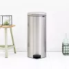 Pedalinis šiukšlių kibiras Brabantia newIcon Round, šlifuotas plienas, 30 l, 30 cm
