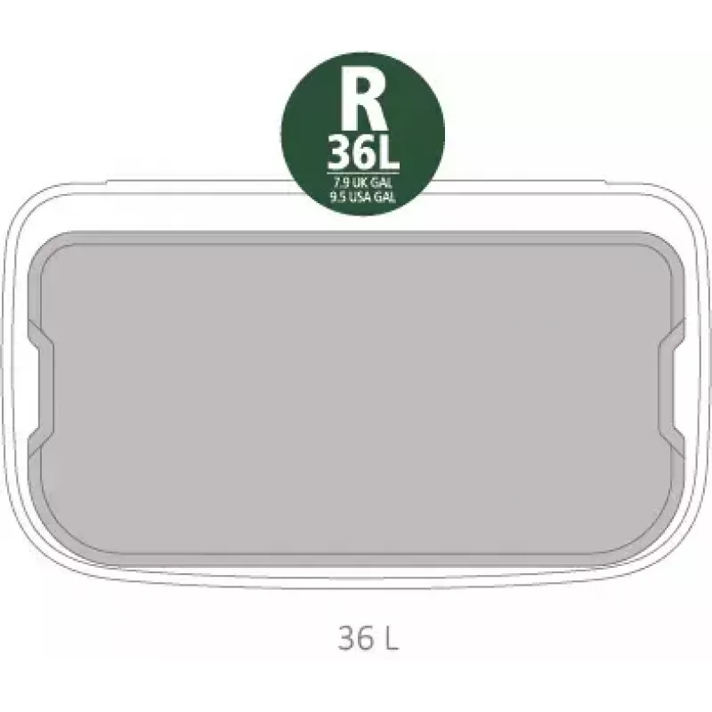 Brabantia 121463 stačiakampis šiukšlių konteineris 36 l