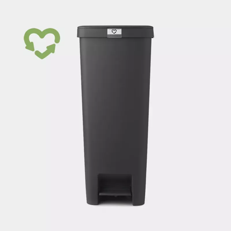 Brabantia šiukšlių dėžė 40L kampinė pilka 800023