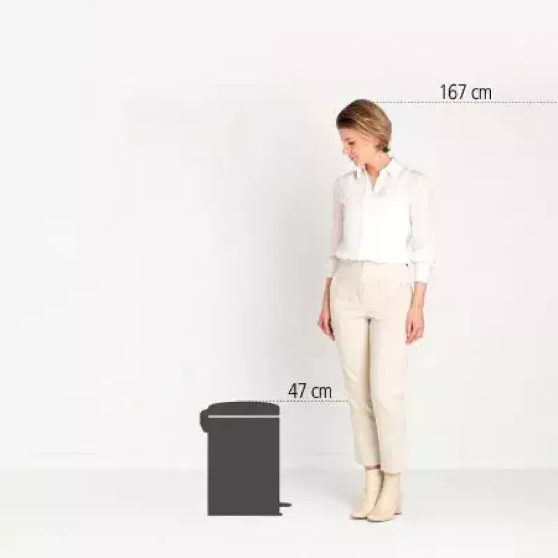 Brabantia NewIcon 20 L apvali smėlio spalvos šiukšliadėžė