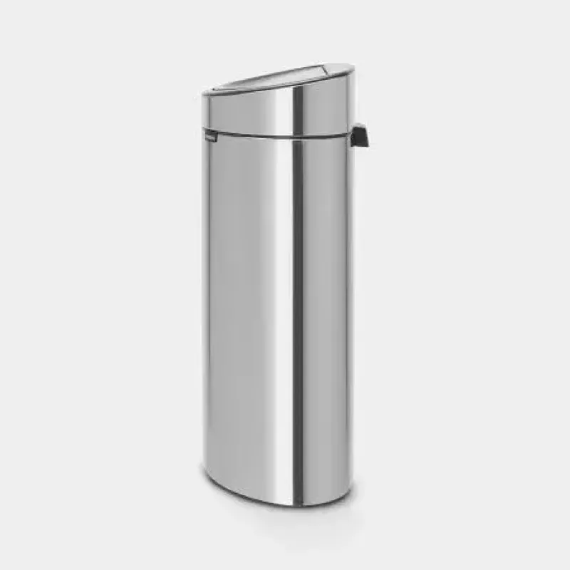 Brabantia Touch Bin Oval Steel 100680 dviejų skyrių šiukšliadėžė 23+10 l