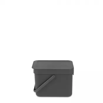 Brabantia 109720 6L stačiakampė pilka šiukšliadėžė