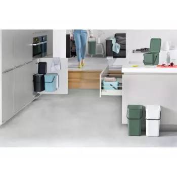 Brabantia 129827 16L stačiakampė plastikinė šiukšliadėžė žalia