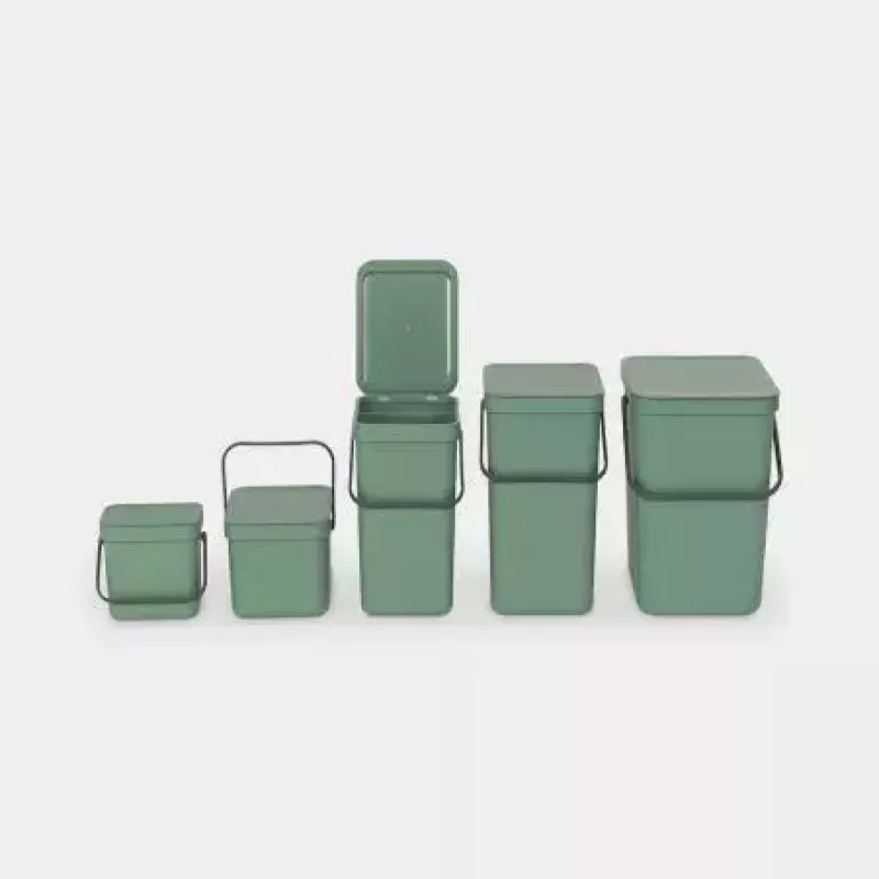 Brabantia 129827 16L stačiakampė plastikinė šiukšliadėžė žalia