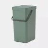 Brabantia 129827 16L stačiakampė plastikinė šiukšliadėžė žalia