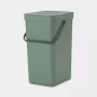 Brabantia 129827 16L stačiakampė plastikinė šiukšliadėžė žalia