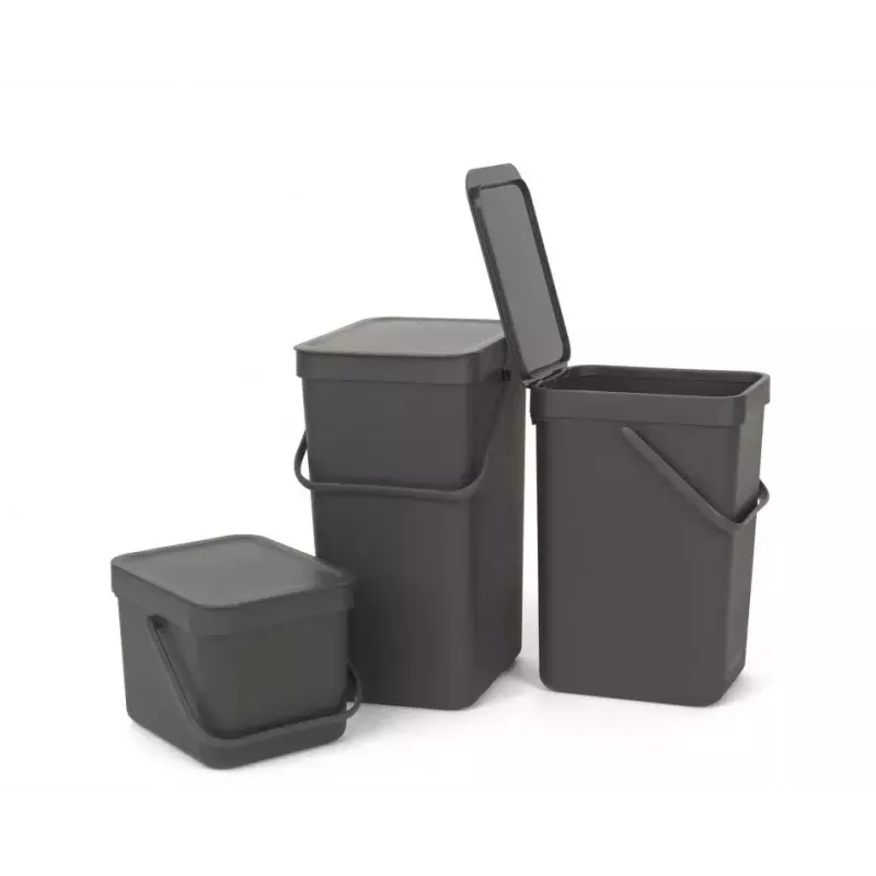 Šiukšliadėžė Brabantia 109966 16L stačiakampė pilka