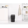 Brabantia 129940 25L stačiakampė plastikinė šiukšliadėžė pilka