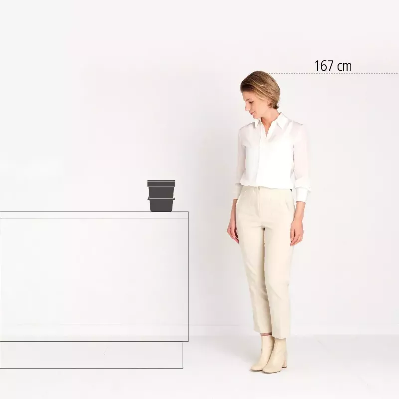 Brabantia Sort & Go 6 L pilka šiukšliadėžė 200x245x181 mm
