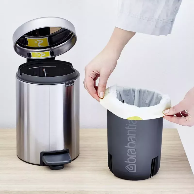 Šiukšlių kibiras Brabantia newIcon Round Brushed steel