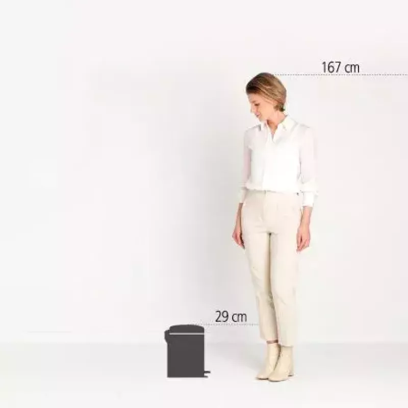 Brabantia NewIcon 5 L apvali šiukšliadėžė smėlio spalvos