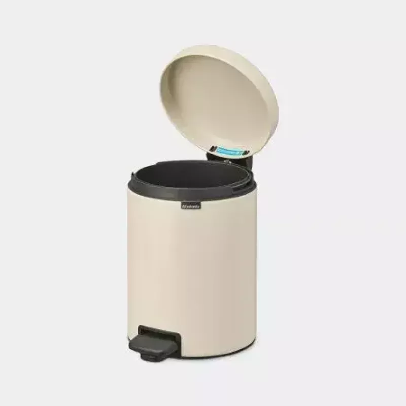 Brabantia NewIcon 5 L apvali šiukšliadėžė smėlio spalvos
