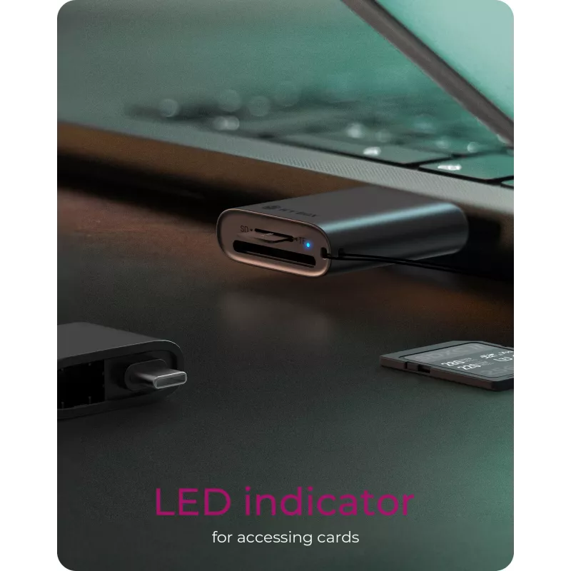 ICY BOX IB-CR204-CU3 2-in-1 kortelių skaitytuvas su USB Type-A ir USB Type-C sąsaja