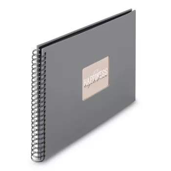 Hama 00009841 nuotraukų albumas pilkas 50 lapų spiralinis įrišimas