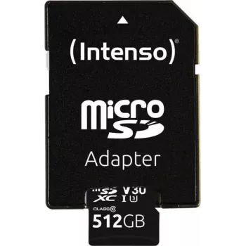 Intenso 512GB MicroSDXC atminties kortelė UHS-I Class 10 3433493