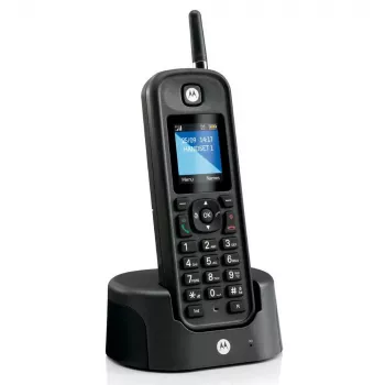 DECT belaidis telefonas Motorola O201 su skambučio numerio atpažinimu, juodas