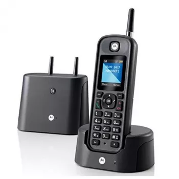 DECT belaidis telefonas Motorola O201 su skambučio numerio atpažinimu, juodas