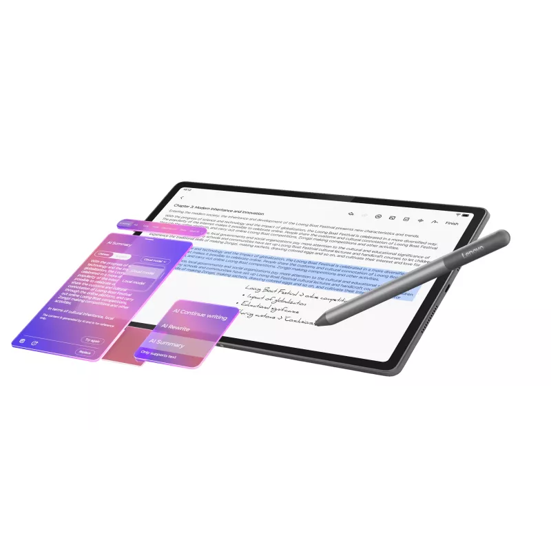 Planšetinis kompiuteris Lenovo Idea Tab Plus, 12.1 colio, MediaTek, 256 GB, 8 GB RAM, Android 15, pilka