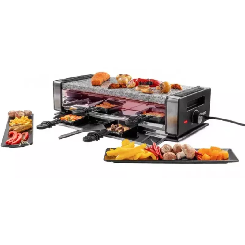 Raclette grilis Unold Delice Basic 1200 W 8 asmenims juodas nerūdijantis plienas