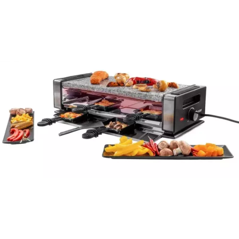 Raclette grilis Unold Delice Basic 1200 W 8 asmenims juodas nerūdijantis plienas