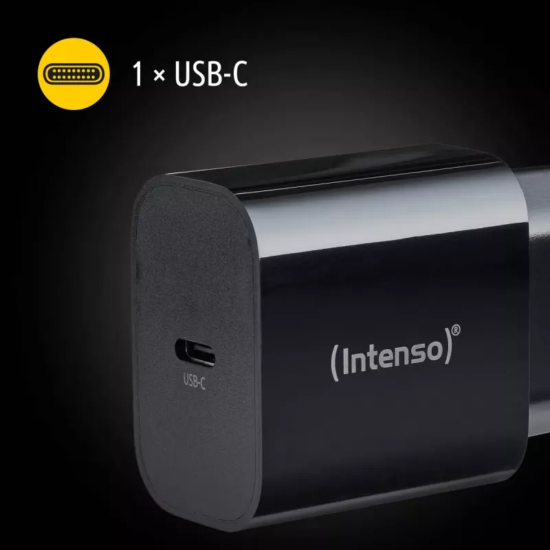 Maitinimo adapteris Intenso W20C 20 W USB-C juodas