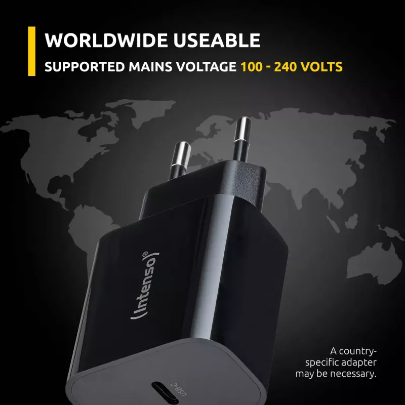 Maitinimo adapteris Intenso W20C 20 W USB-C juodas