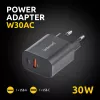 Maitinimo adapteris Intenso W30AC 30 W USB-A USB-C juodas