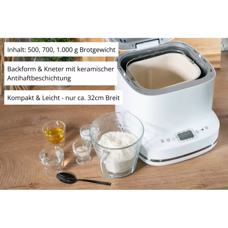 Duonkepė Unold Esge Backmeister Bernd 68120 — 550 W, 1 kg, balta, plastikinis korpusas