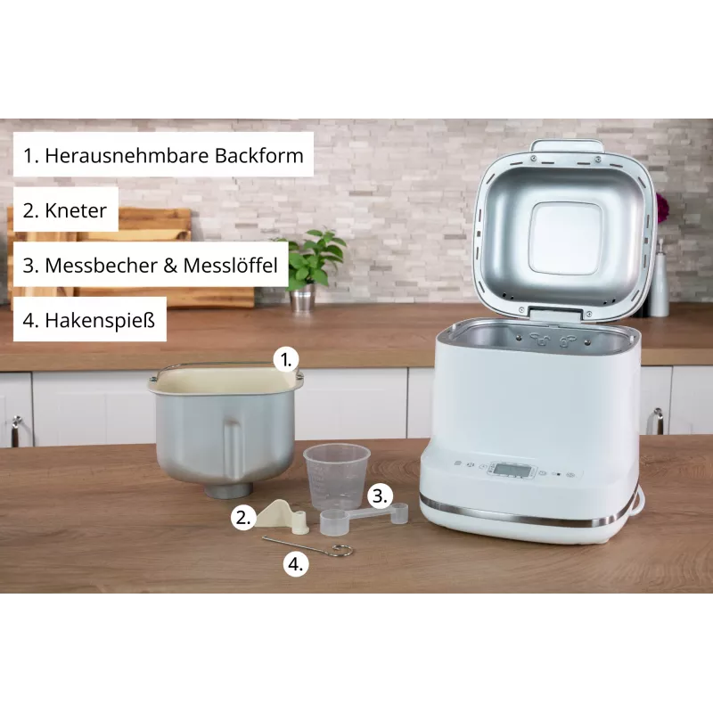 Duonkepė Unold Esge Backmeister Bernd 68120 — 550 W, 1 kg, balta, plastikinis korpusas