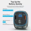 Automobilinis įkroviklis Vention 3-Port USB (USB-C + 2× USB-A) 30W/18W/5W juodas