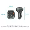 Automobilinis įkroviklis Vention 3-Port USB (USB-C + 2× USB-A) 30W/18W/5W juodas