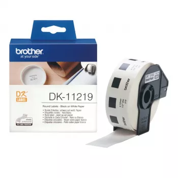 Brother DK-11219 balti apvalūs etikečių ritinėliai