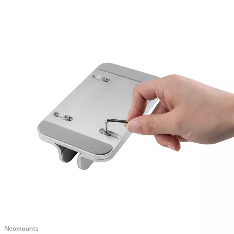 Neomounts NSLS300SILVER vertikalus stovas nešiojamam kompiuteriui 11–17 colių, aliuminis, sidabrinis