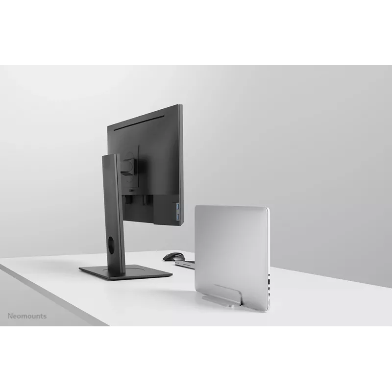Neomounts NSLS300SILVER vertikalus stovas nešiojamam kompiuteriui 11–17 colių, aliuminis, sidabrinis