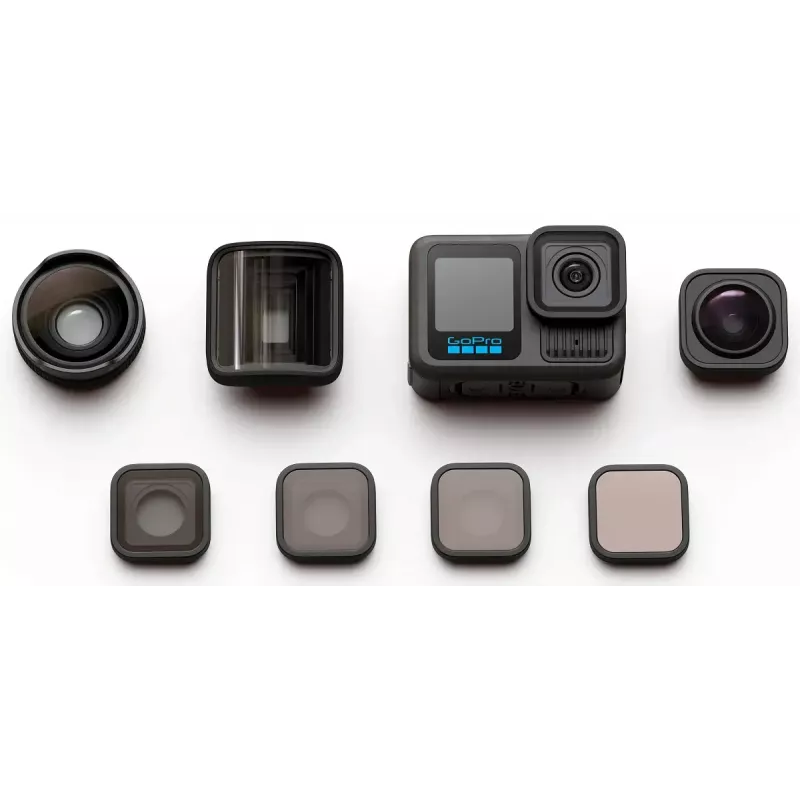 GoPro HERO13 Black objektyvų rinkinys: itin platus, makro, anamorfinis ir ND filtrai