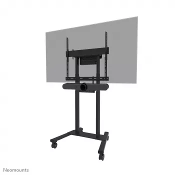 Neomounts AV60-500BL Lentyna vaizdo juostai ir nešiojamam kompiuteriui, 43–110 colių ekranams, VESA iki 600x400, maks. apkrova 8 kg, plotis 900 mm