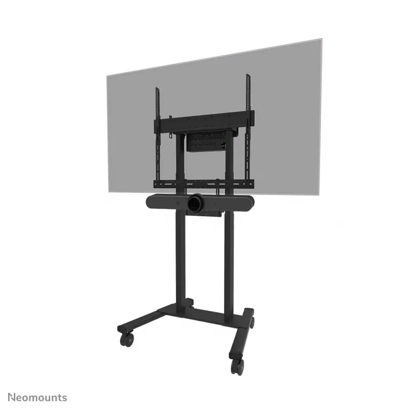 Neomounts AV60-500BL Lentyna vaizdo juostai ir nešiojamam kompiuteriui, 43–110 colių ekranams, VESA iki 600x400, maks. apkrova 8 kg, plotis 900 mm