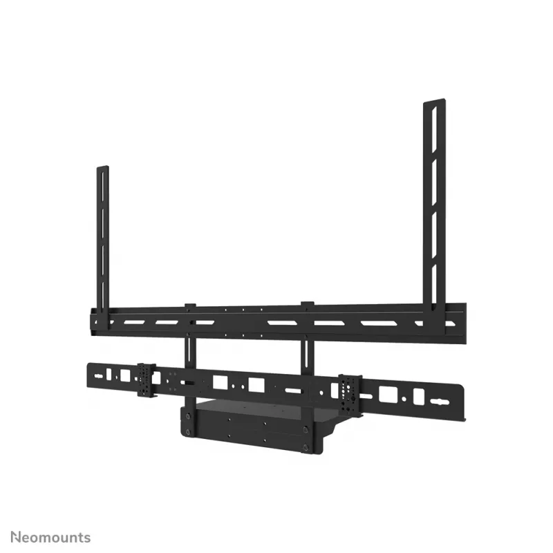 Neomounts AV60-500BL Lentyna vaizdo juostai ir nešiojamam kompiuteriui, 43–110 colių ekranams, VESA iki 600x400, maks. apkrova 8 kg, plotis 900 mm