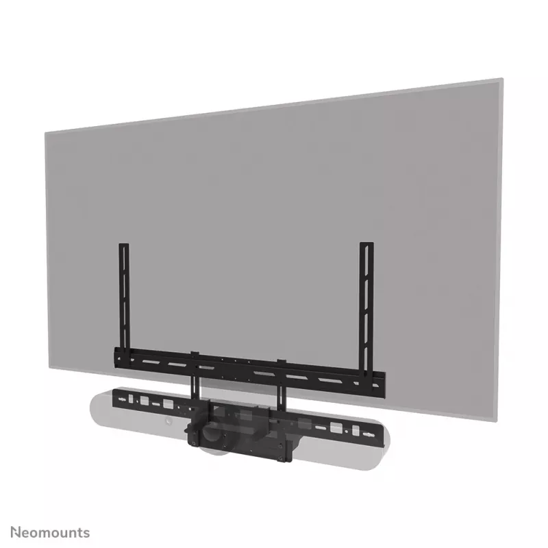Neomounts AV60-500BL Lentyna vaizdo juostai ir nešiojamam kompiuteriui, 43–110 colių ekranams, VESA iki 600x400, maks. apkrova 8 kg, plotis 900 mm