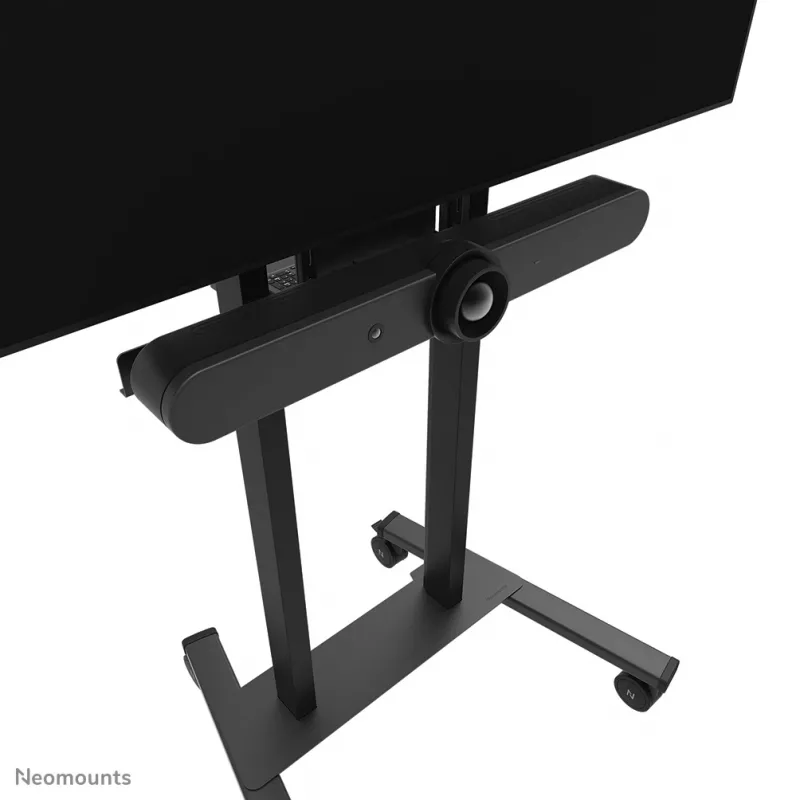 Neomounts AV60-500BL Lentyna vaizdo juostai ir nešiojamam kompiuteriui, 43–110 colių ekranams, VESA iki 600x400, maks. apkrova 8 kg, plotis 900 mm