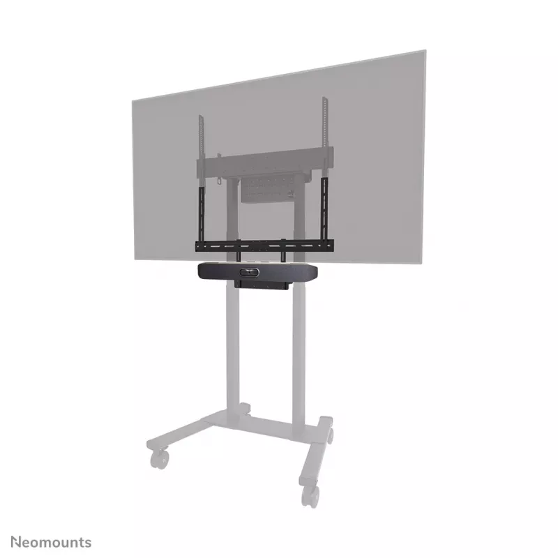 Neomounts AV60-500BL Lentyna vaizdo juostai ir nešiojamam kompiuteriui, 43–110 colių ekranams, VESA iki 600x400, maks. apkrova 8 kg, plotis 900 mm