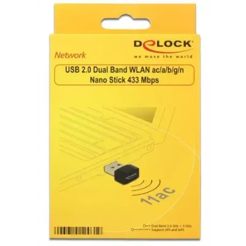Tinklo adapteris DeLOCK 12461 WLAN 433 Mbit/s