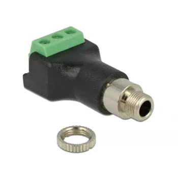 Adapteris 3,5 mm stereo lizdas į 3 kontaktų gnybtų bloką DeLOCK 65878