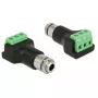 Adapteris 3,5 mm stereo lizdas į 3 kontaktų gnybtų bloką DeLOCK 65878