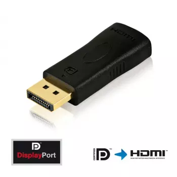 Innovation IT PI150 adapteris DisplayPort į HDMI – DP į HDMI, paauksuoti kontaktai, juodas