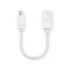 USB kabelis PureLink IS230 0,1 m USB C (vyriškas) į USB A (moteriškas) baltas