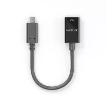 USB kabelis PureLink IS231 0,1 m USB-C (vyriškas) į USB-A (moteriškas) juodas